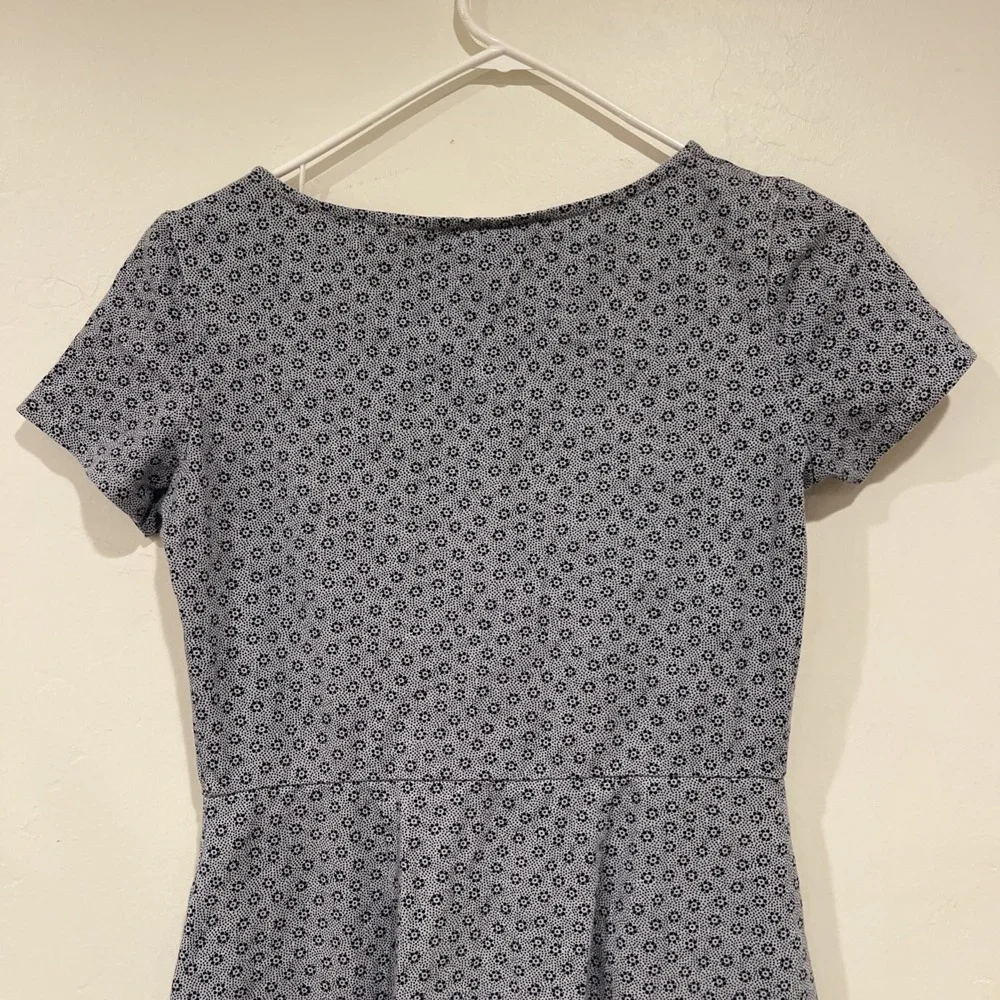 BODEN‎ Blue Micro-Print Knit Dress  Twee Preppy Cottagecore Aesthetic Sz 2